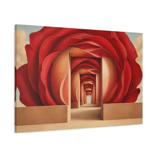 Main Mockup. Rose Petal Illusion shown as canvas print