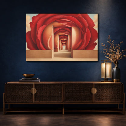 Mockup 4. Rose Petal Illusion shown as canvas print