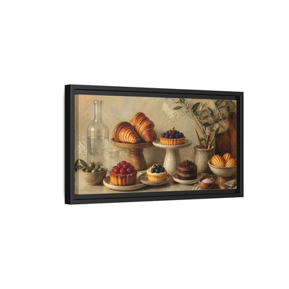 Side Mockup 8. Rustic Pastry Spread shown as framed canvas print