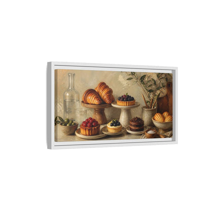 Side Mockup 6. Rustic Pastry Spread shown as framed canvas print