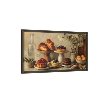 Main Mockup. Rustic Pastry Spread shown as framed canvas print