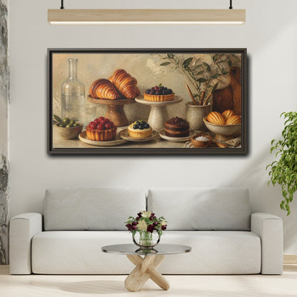 Mockup 2. Rustic Pastry Spread shown as framed canvas print