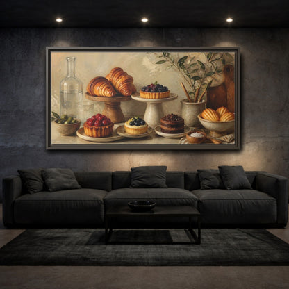 Mockup 3. Rustic Pastry Spread shown as framed canvas print