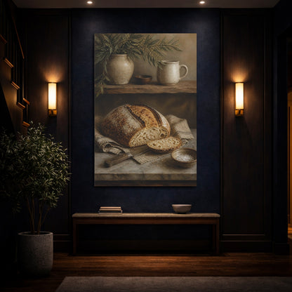 Mockup 4. Rustic Sourdough & Pottery shown as canvas print