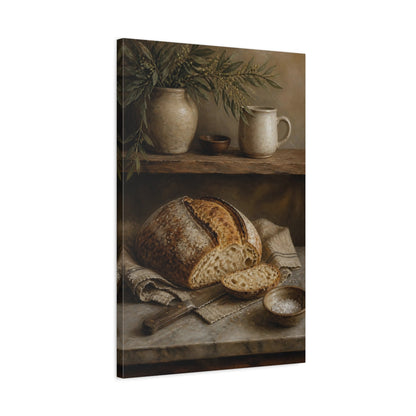 Side Mockup 2. Rustic Sourdough & Pottery shown as canvas print