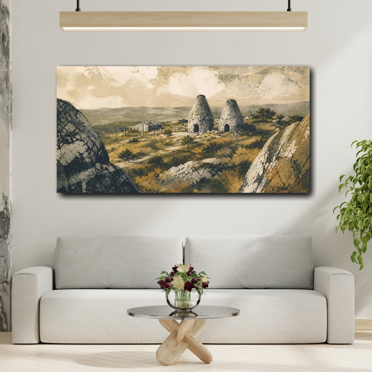 Mockup 2. Rustic Stone Lime Kilns shown as canvas print