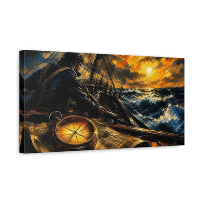 Side Mockup 3. Sailor At The Helm shown as canvas print