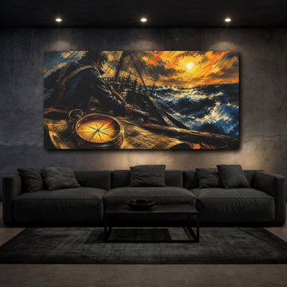 Mockup 3. Sailor At The Helm shown as canvas print