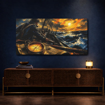 Mockup 4. Sailor At The Helm shown as canvas print