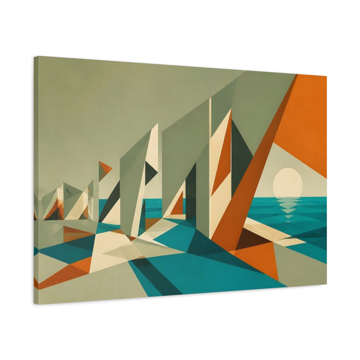 Main Mockup. Sails Of The Horizon shown as canvas print