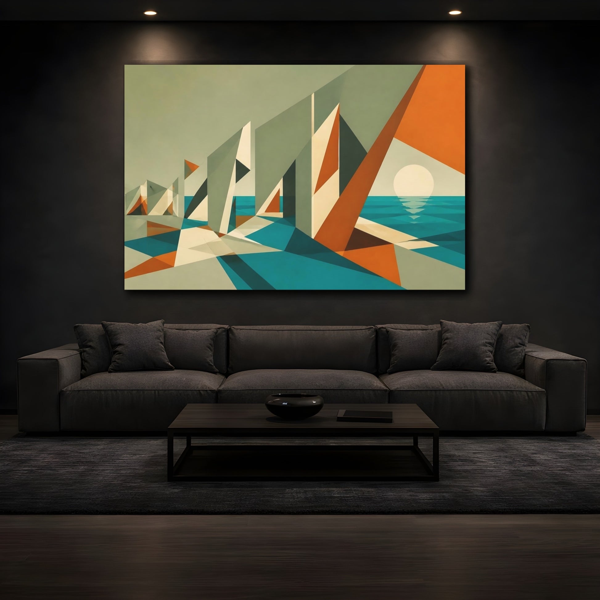 Mockup 3. Sails Of The Horizon shown as canvas print