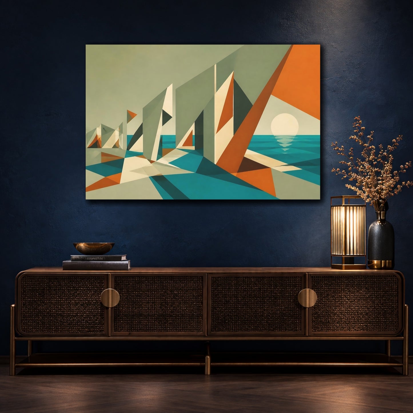 Mockup 4. Sails Of The Horizon shown as canvas print