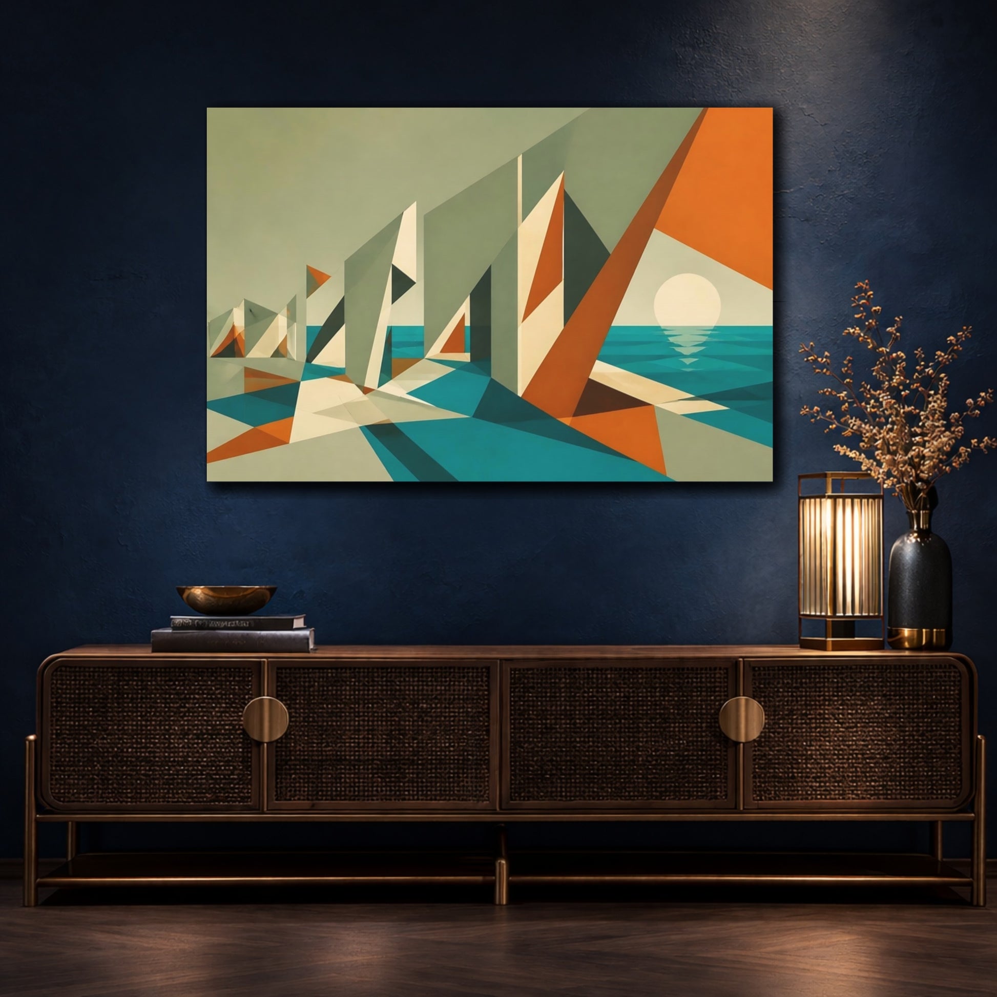 Mockup 4. Sails Of The Horizon shown as canvas print