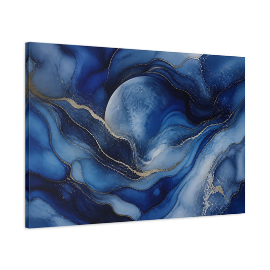 Main Mockup. Sapphire Moon Flow shown as canvas print