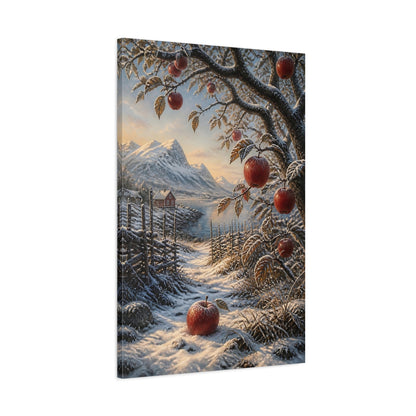 Main Mockup. Scandinavian Frosted Apples shown as canvas print
