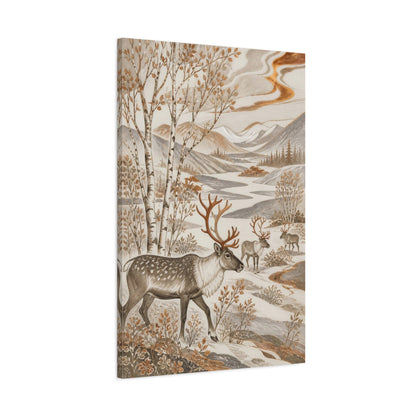 Main Mockup. Scandinavian Reindeer Meadow shown as canvas print