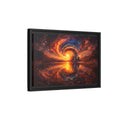Side Mockup 6. Science Fiction Cosmic Vortex Fiery Cosmic Landscape shown as stretched canvas wall art