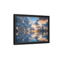 Side Mockup 6. Science Fiction Futuristic City Futuristic City shown as stretched canvas wall art