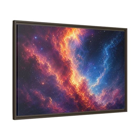 Main Mockup. Science Fiction Nebula Vibrant Nebula shown as stretched canvas wall art
