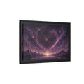 Side Mockup 6. Science Fiction Zodiac Wheel Purple Gold Cosmos shown as stretched canvas wall art