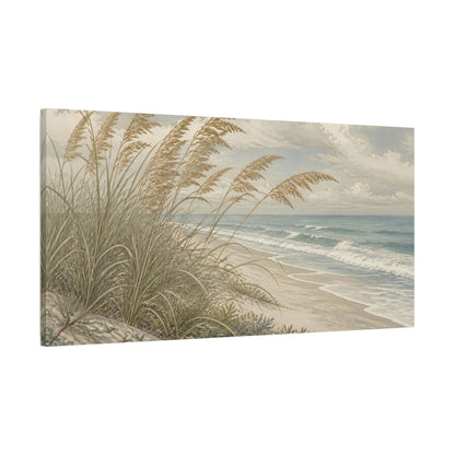 Main Mockup. Sea Oats Nature Study shown as canvas print