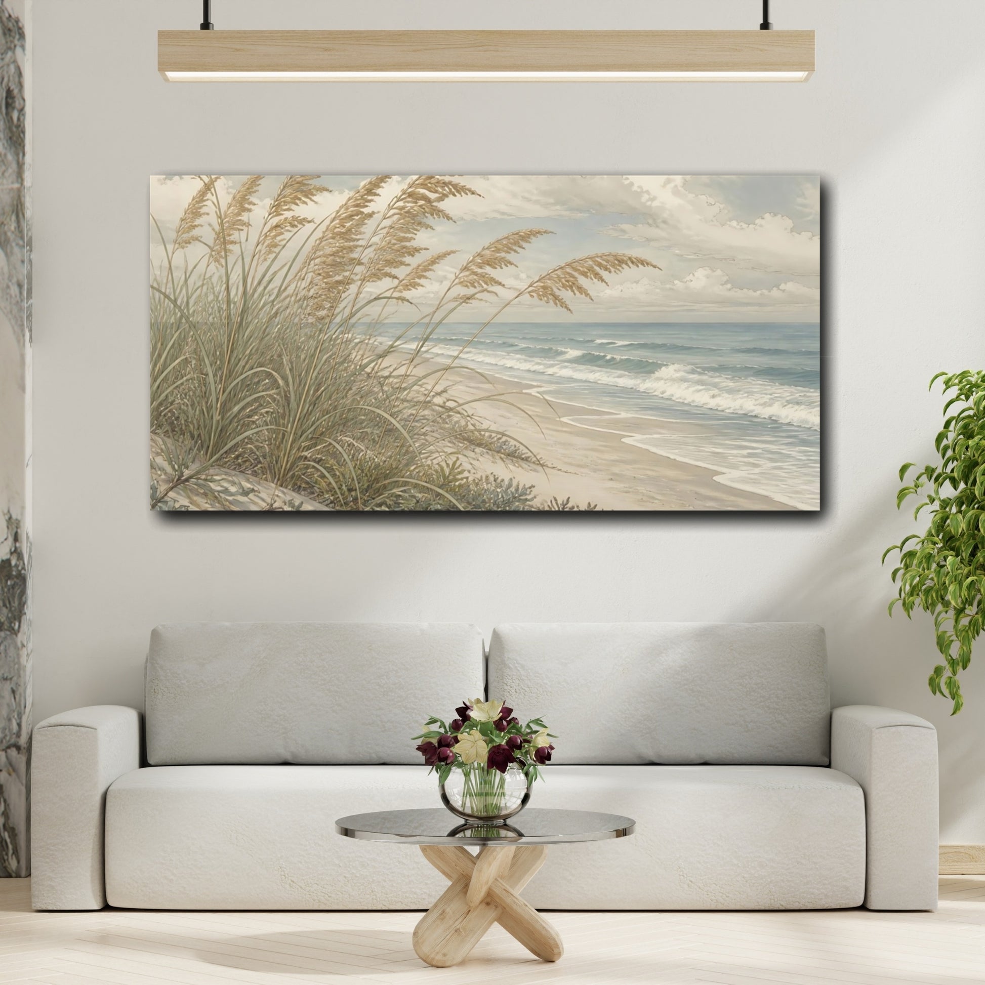 Mockup 2. Sea Oats Nature Study shown as canvas print