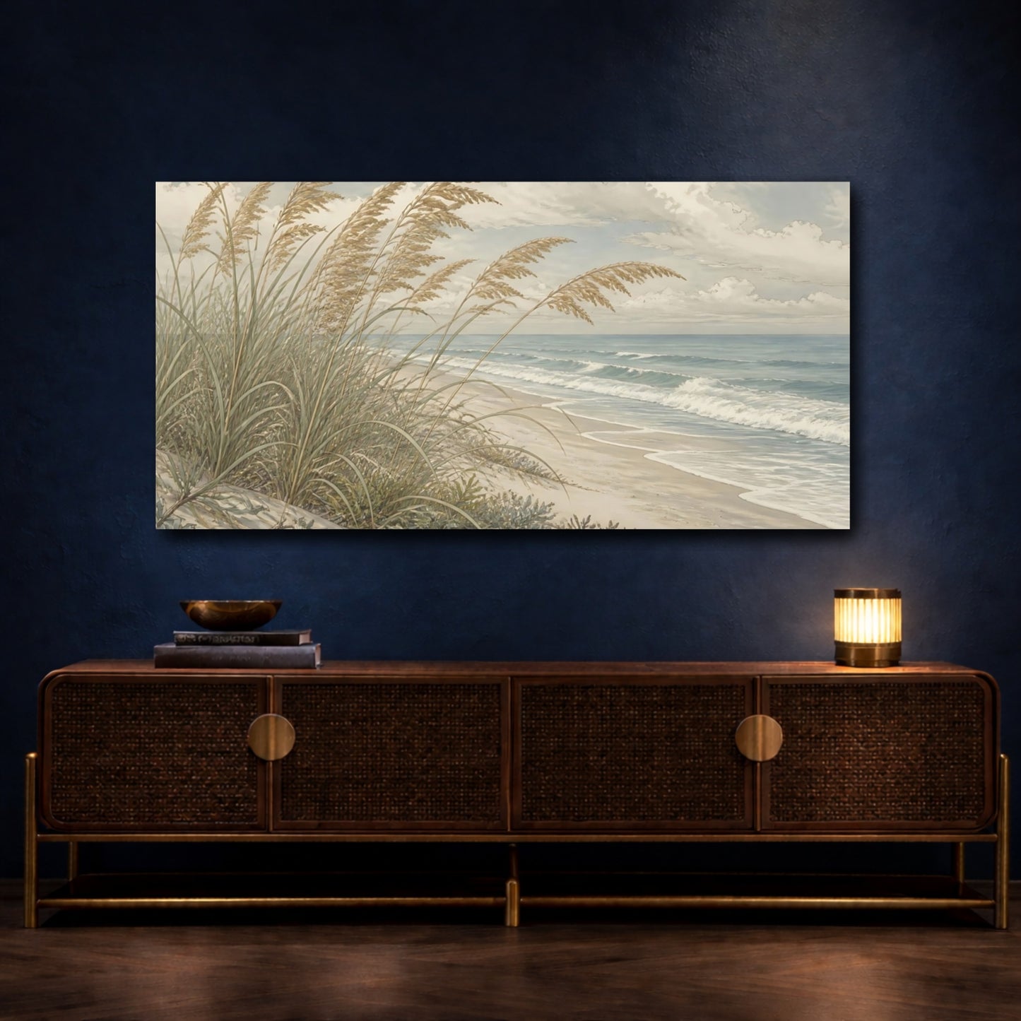 Mockup 4. Sea Oats Nature Study shown as canvas print