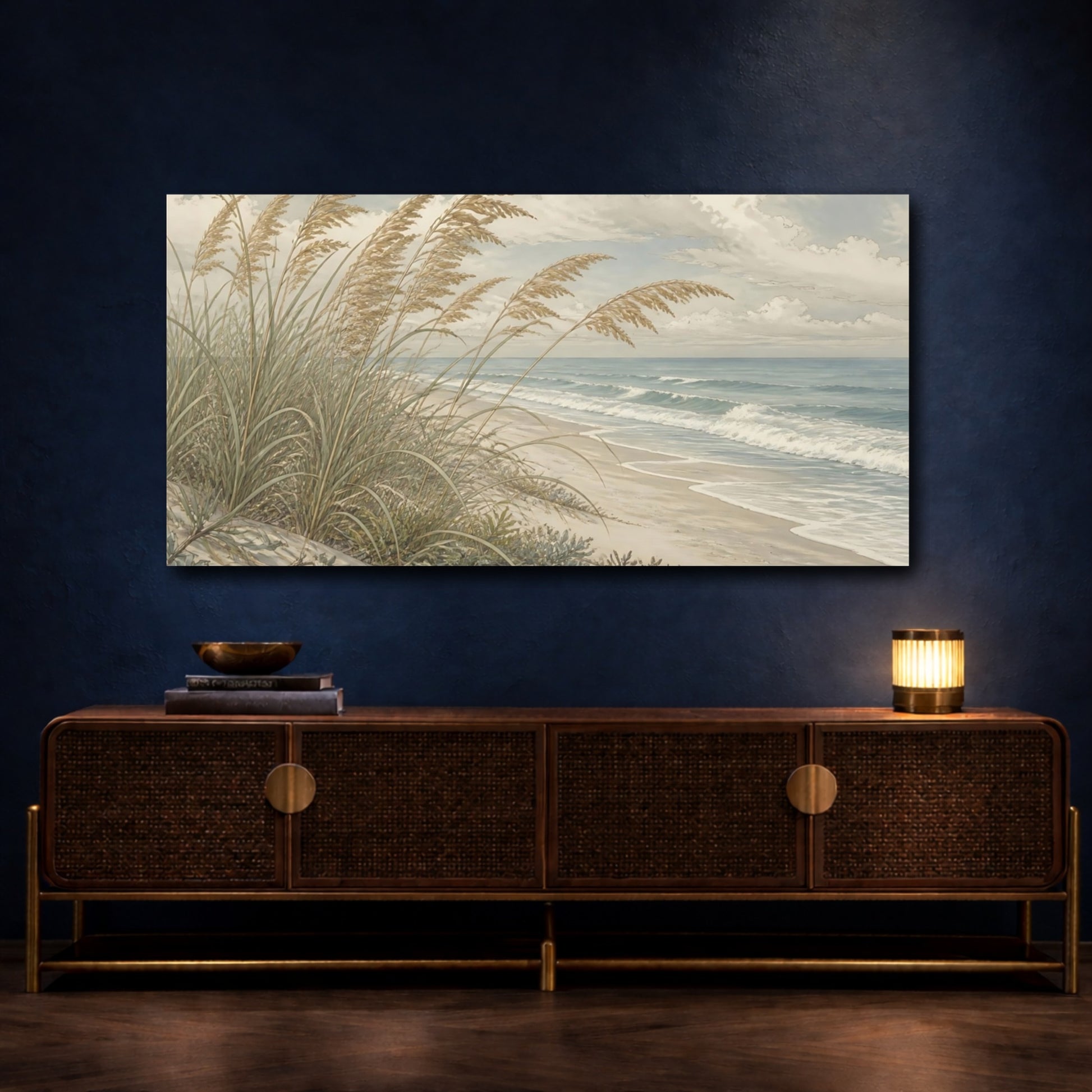 Mockup 4. Sea Oats Nature Study shown as canvas print