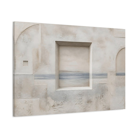 Main Mockup. Seaside Window Niche shown as canvas print