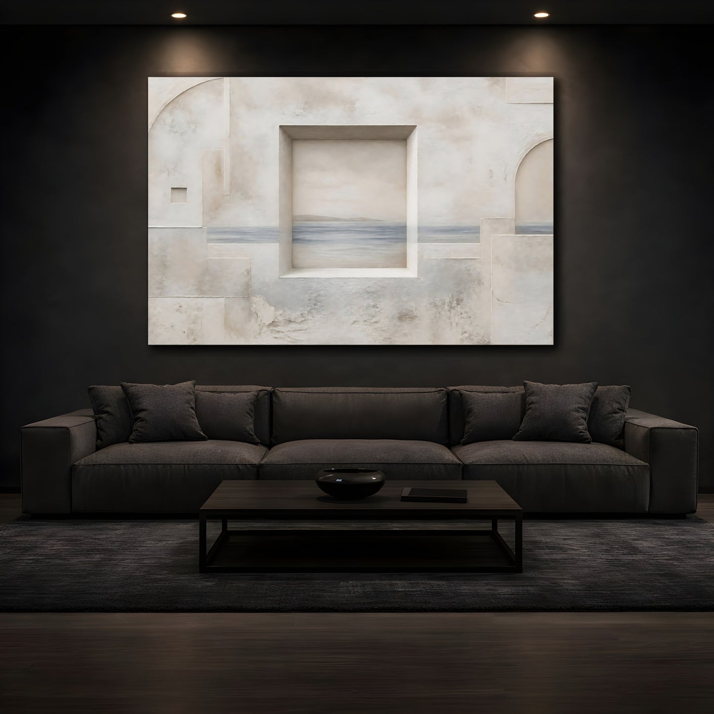Mockup 3. Seaside Window Niche shown as canvas print