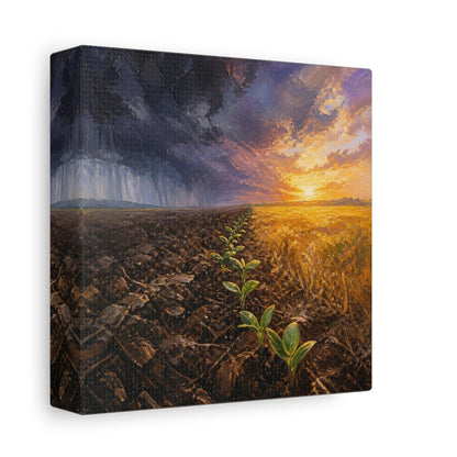 Side Mockup 2. Seedlings Of Motivation shown as canvas print