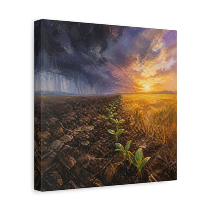 Side Mockup 8. Seedlings Of Motivation shown as canvas print