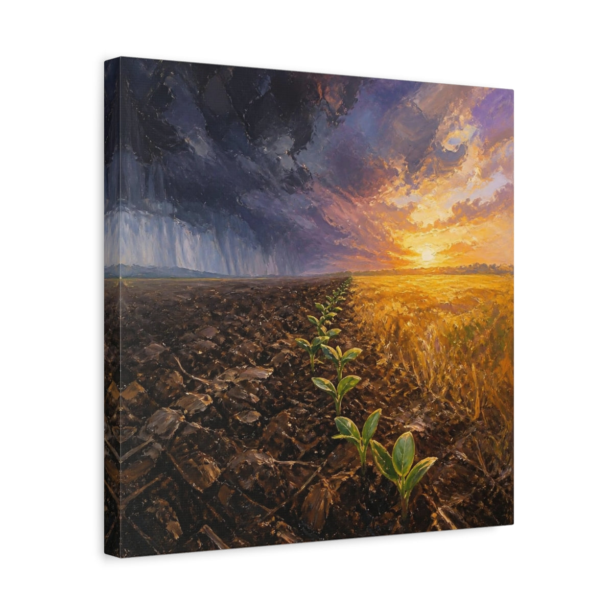 Side Mockup 6. Seedlings Of Motivation shown as canvas print