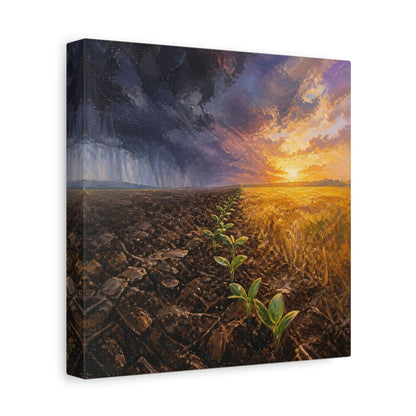 Side Mockup 9. Seedlings Of Motivation shown as canvas print