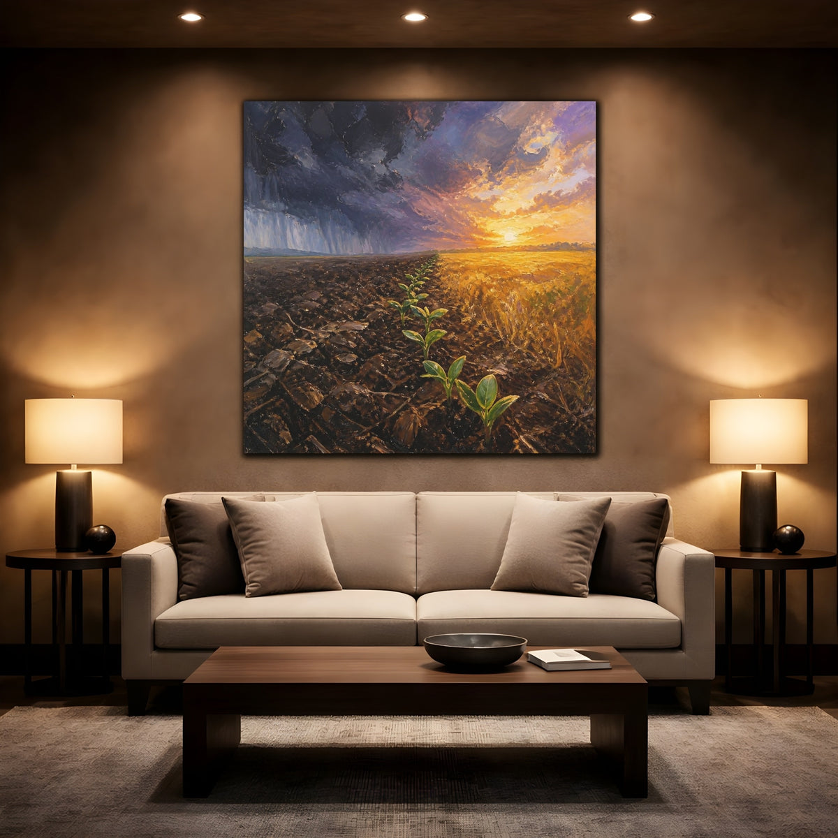 Mockup 2. Seedlings Of Motivation shown as canvas print