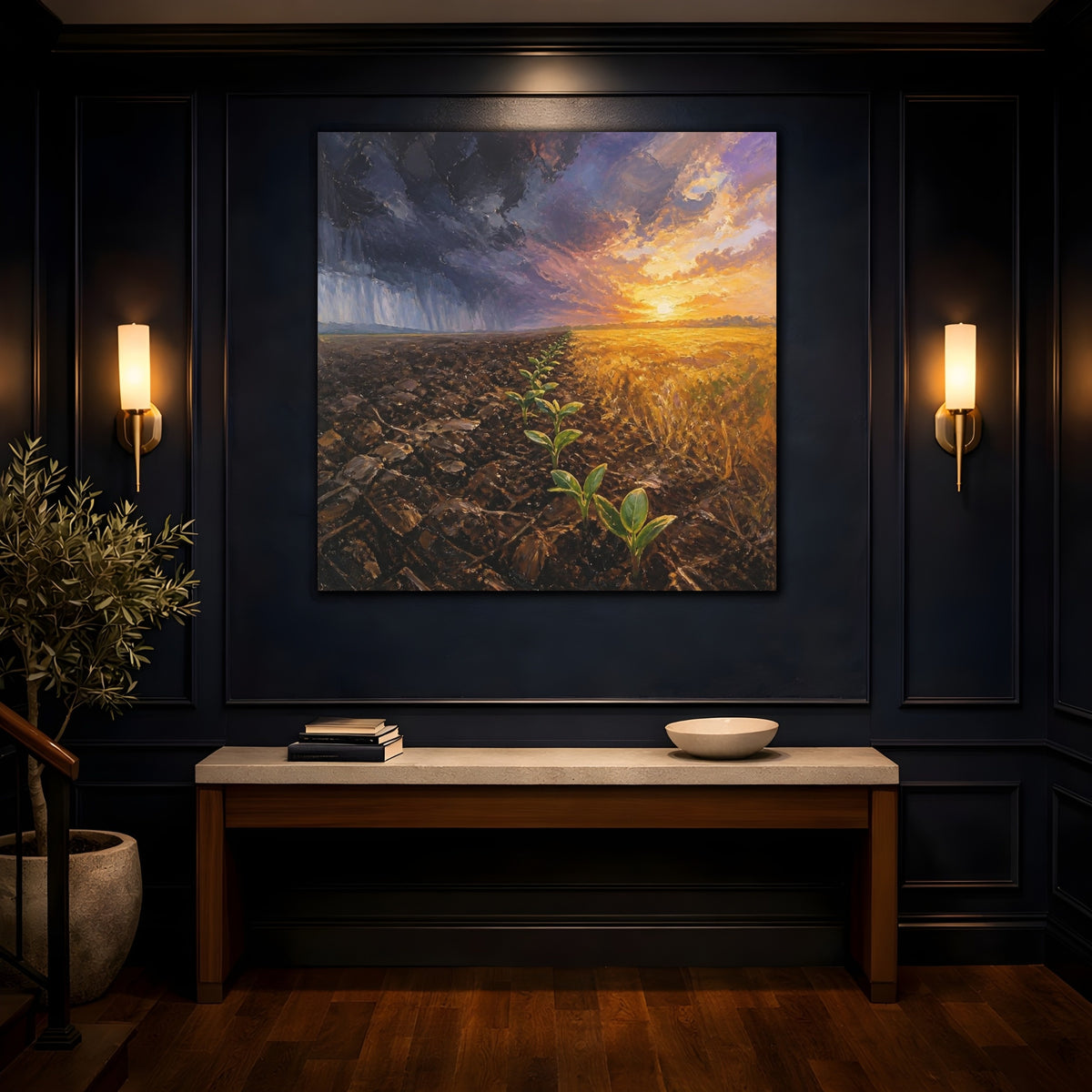 Mockup 4. Seedlings Of Motivation shown as canvas print