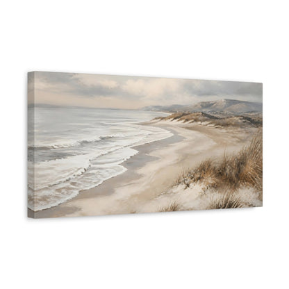 Side Mockup 3. Serene Coastal Dunes shown as canvas print