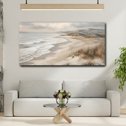 Mockup 2. Serene Coastal Dunes shown as canvas print