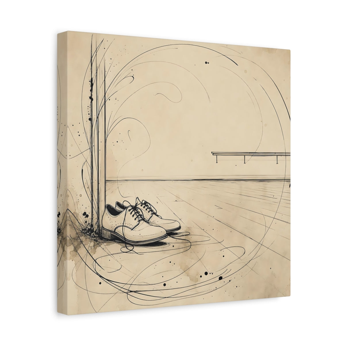 Side Mockup 7. Shoes At Door shown as canvas print