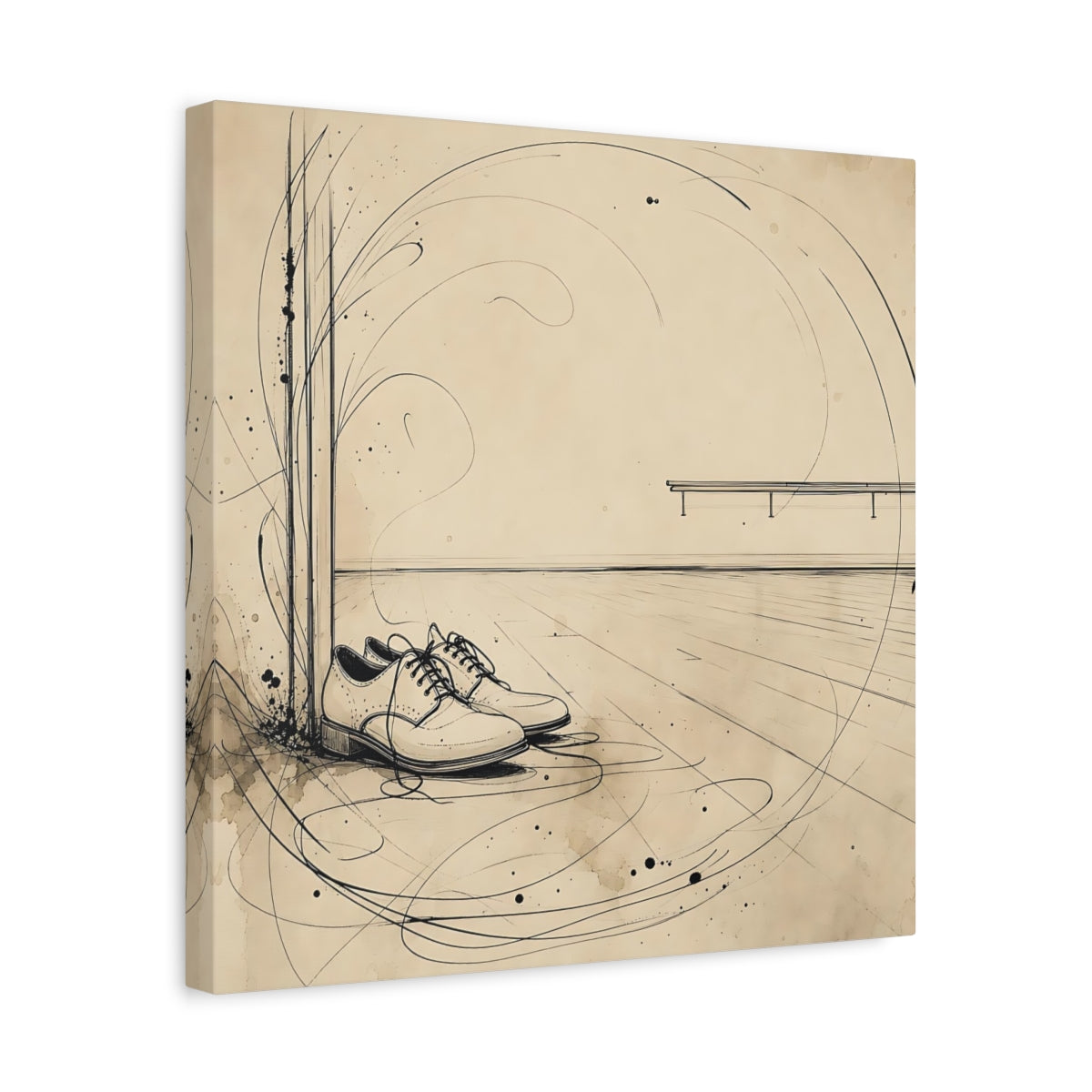 Side Mockup 6. Shoes At Door shown as canvas print