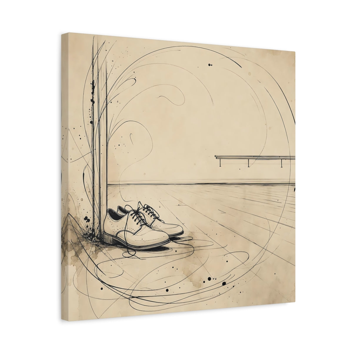 Side Mockup 5. Shoes At Door shown as canvas print