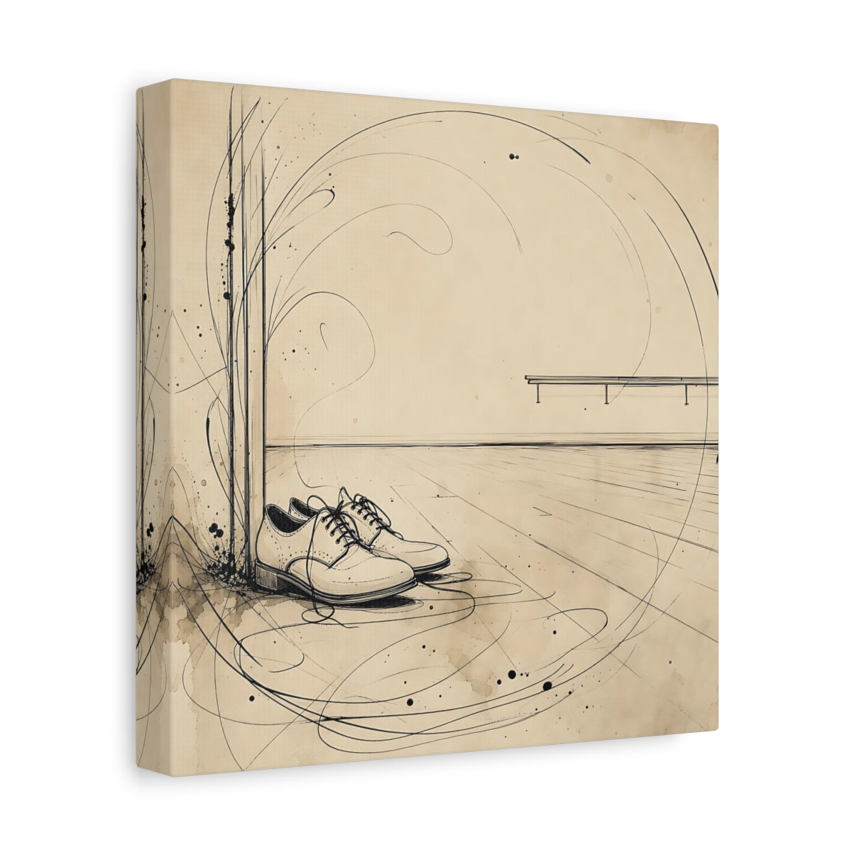 Side Mockup 9. Shoes At Door shown as canvas print