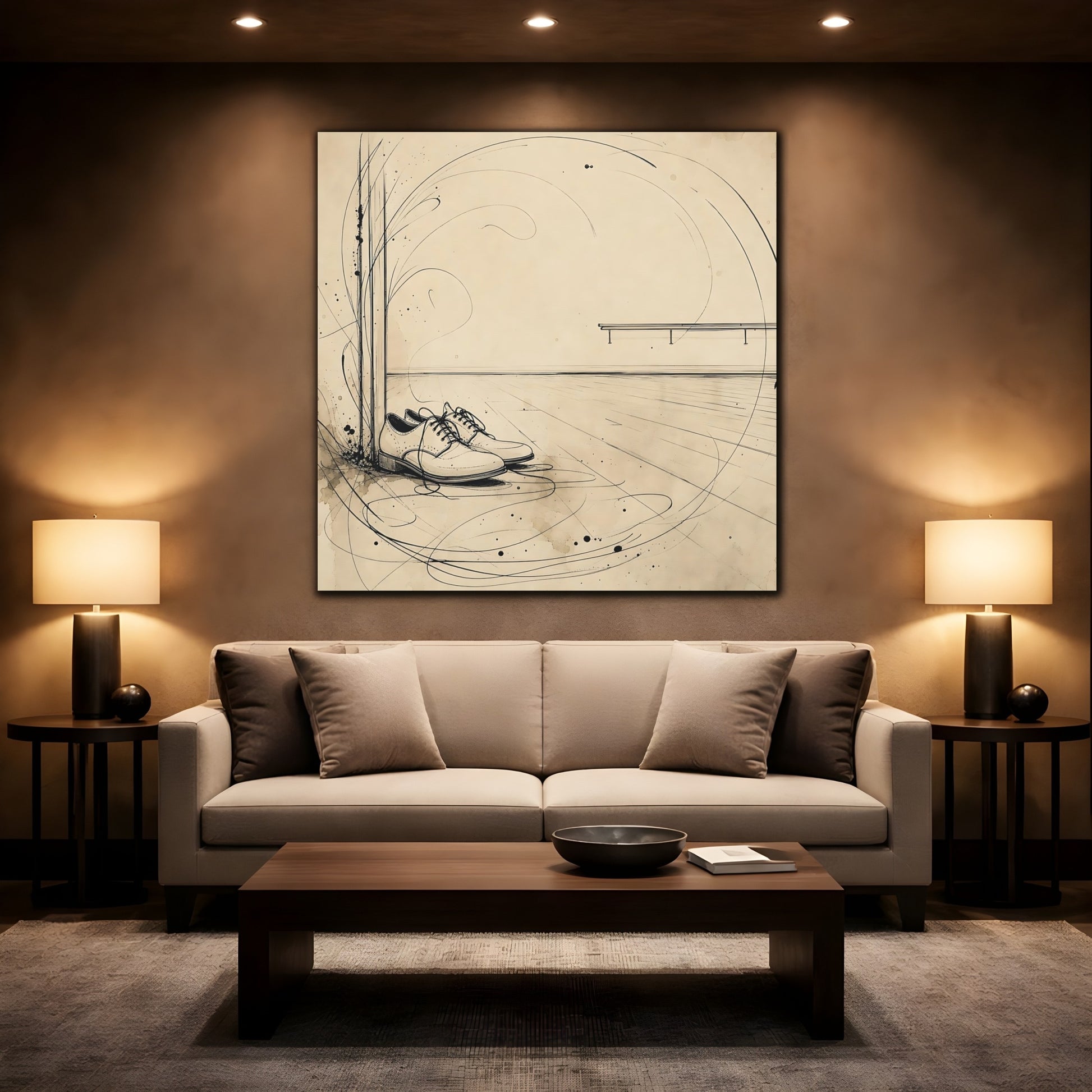 Mockup 2. Shoes At Door shown as canvas print