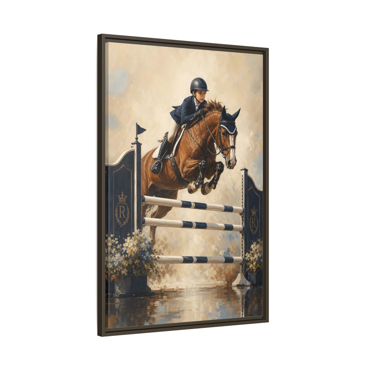 Main Mockup. Show Jumping Moment shown as framed canvas print