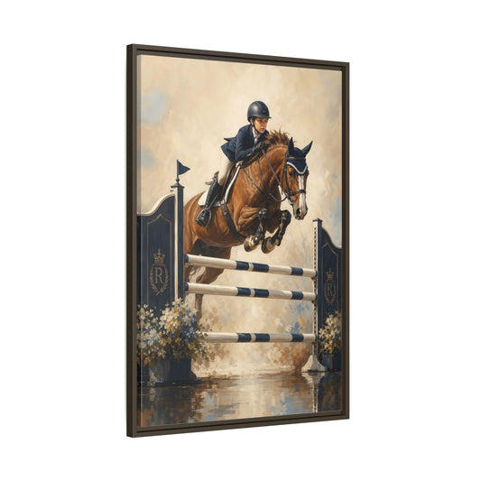 Main Mockup. Show Jumping Moment shown as framed canvas print