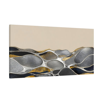 Main Mockup. Silver Pools Accent shown as canvas print
