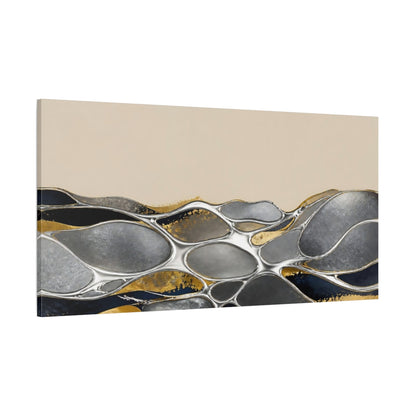 Side Mockup 2. Silver Pools Accent shown as canvas print