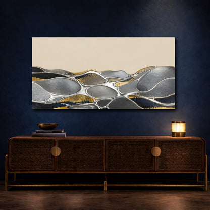 Mockup 4. Silver Pools Accent shown as canvas print