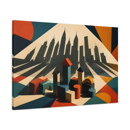 Main Mockup. Skyline Shadow Illusion shown as canvas print
