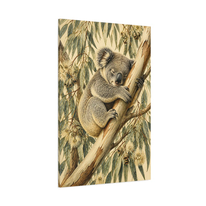 Side Mockup 1. Sleeping Koala Animals shown as canvas print